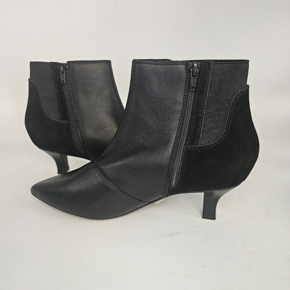 Clarks Kepley Erin Womens Dress Boots Size 9 Black Leather - Picture 3 of 9